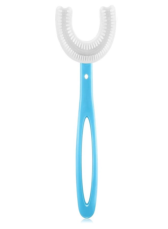DealFry U-Shaped Manual Toothbrush 360° Oral Teeth Cleaning Tools Teeth Dental Care Hand-Held Version For 1-6 Years Children Infant (Blue) - Image 1